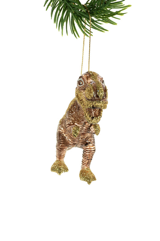 NEW - Brown Dinosaur Ornament