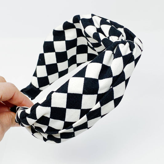 Checker Board Print Headband