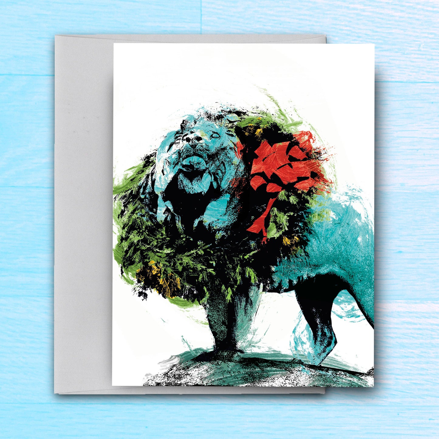 Chicago Holiday Lion Card