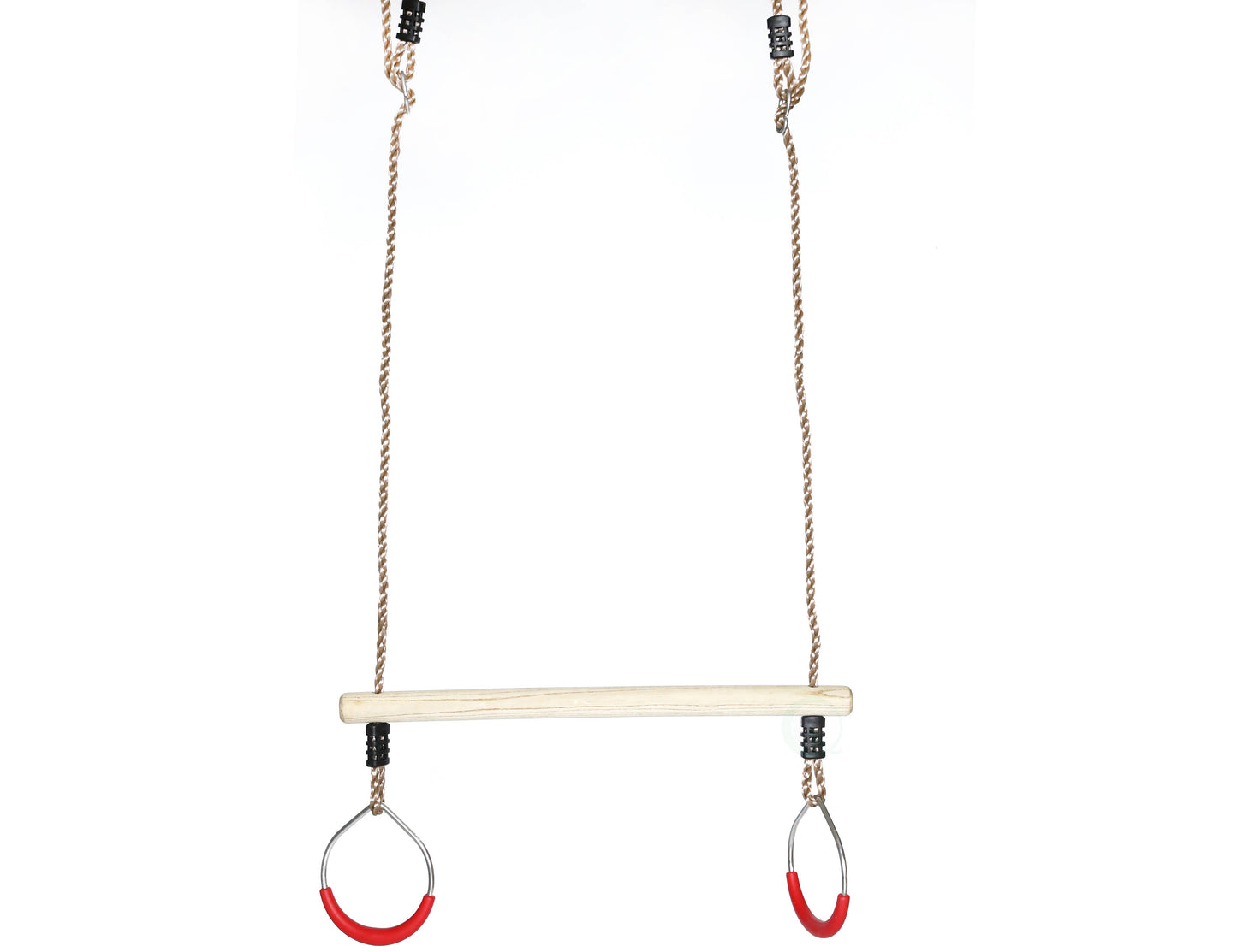 Kids Trapeze Swing Bar With Rings With Hanging Ropes