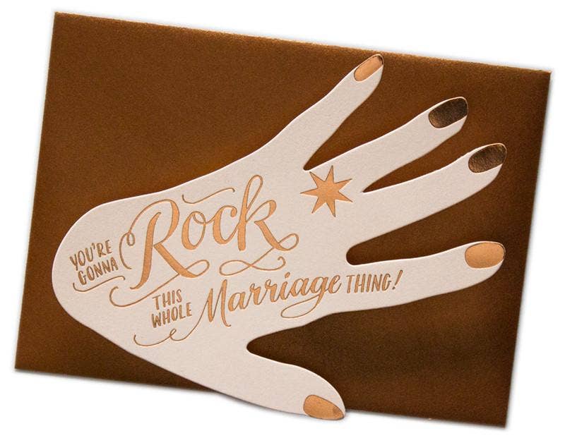 Deluxe Rock This Marriage Card