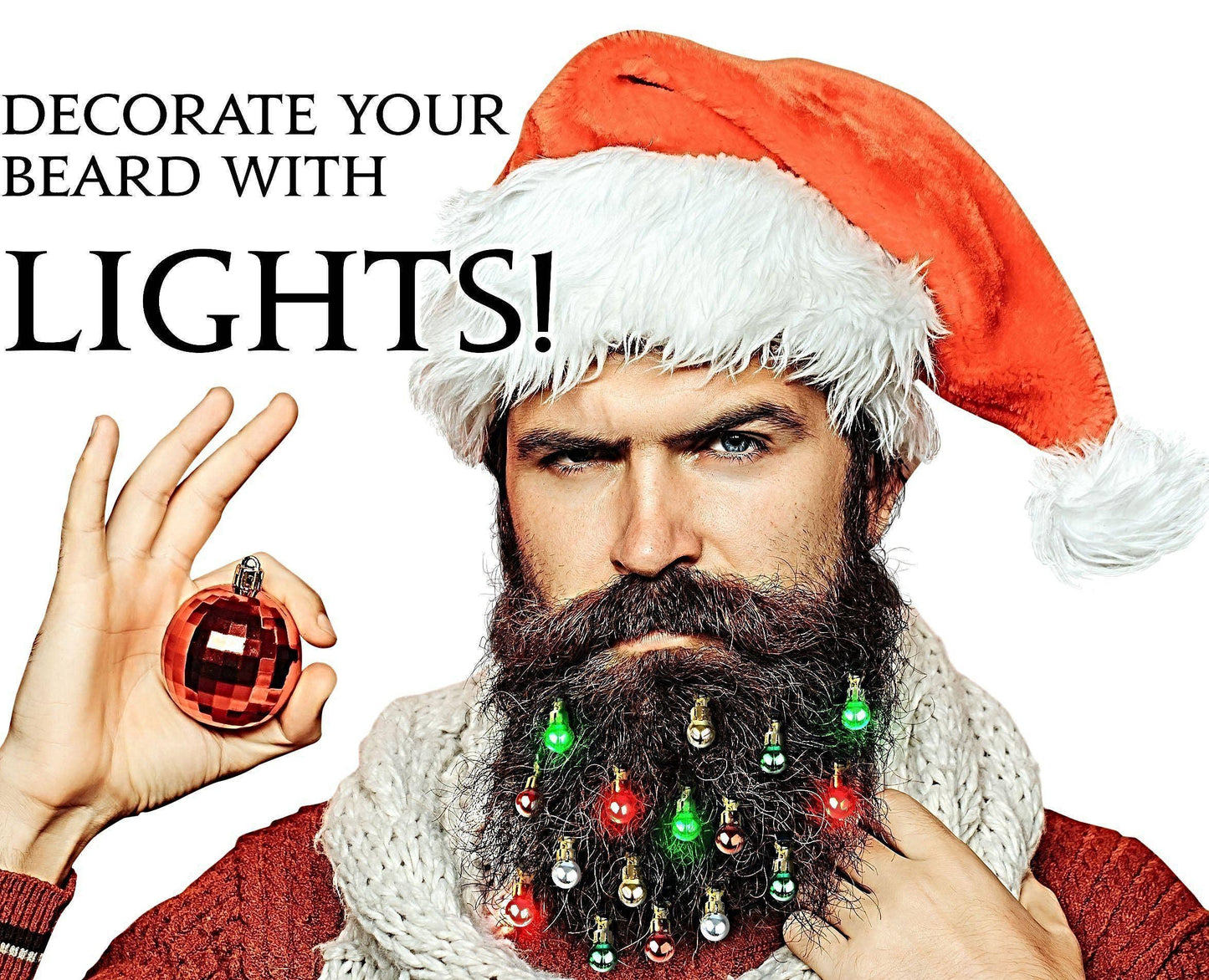 Beardaments Lights- Light Up Beard Ornaments