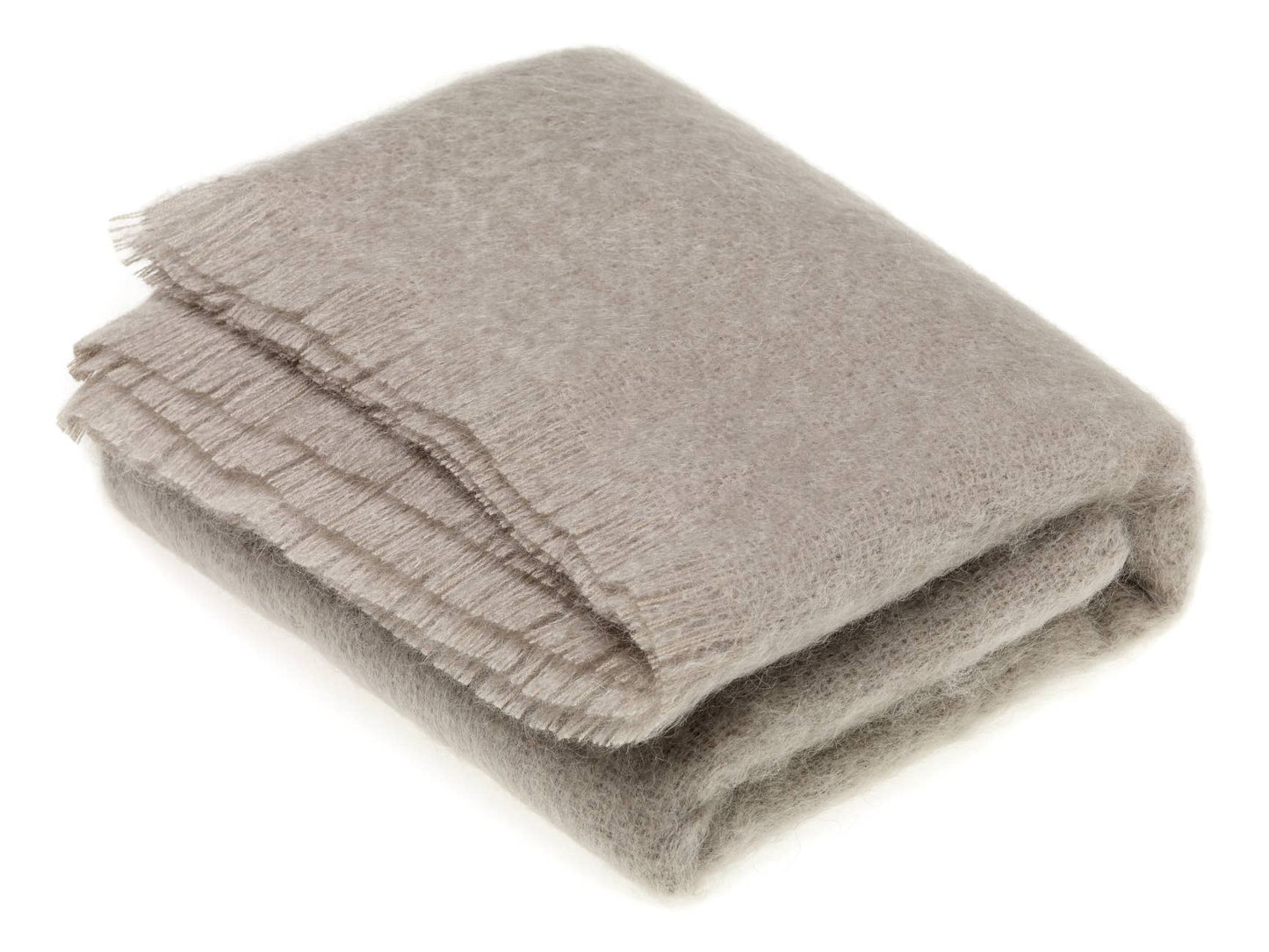 Luxury Mohair Throw Collection - Made in England: Squirrel Gray