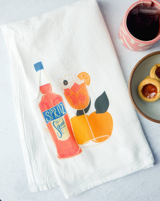 Spritz Squad Cocktail Flour Sack Tea Towel