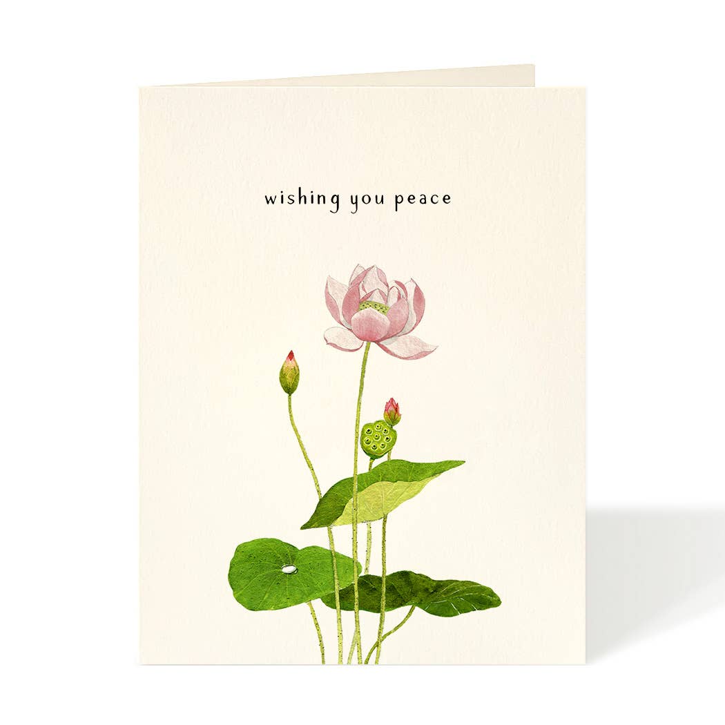 Peaceful Lotus - Sympathy Card