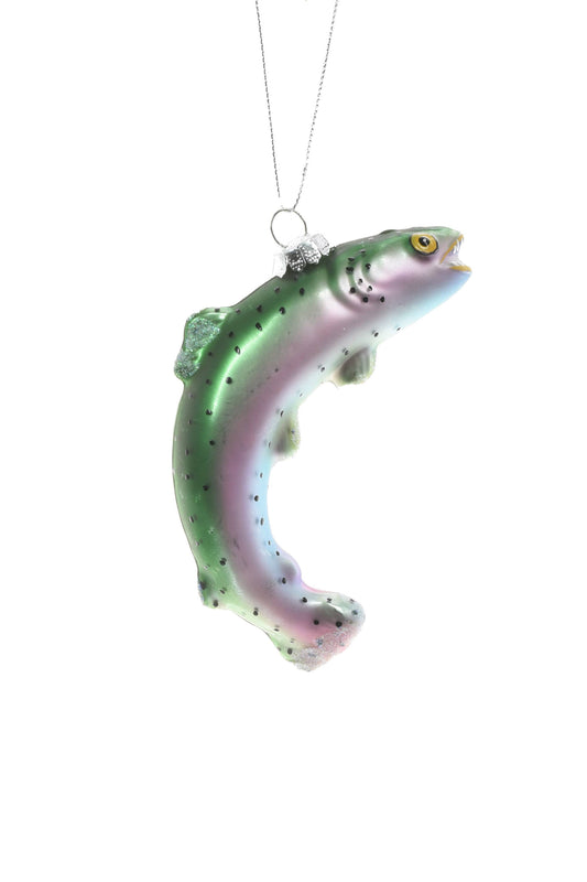 NEW - Green Hanging Long Fish Ornament