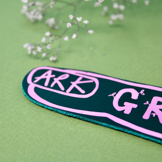 Green Fingers Shaped Bookmark: Teal