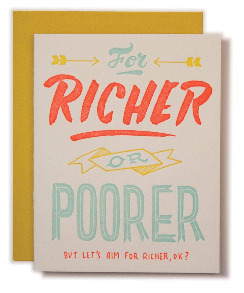 For Richer Or Poorer Card
