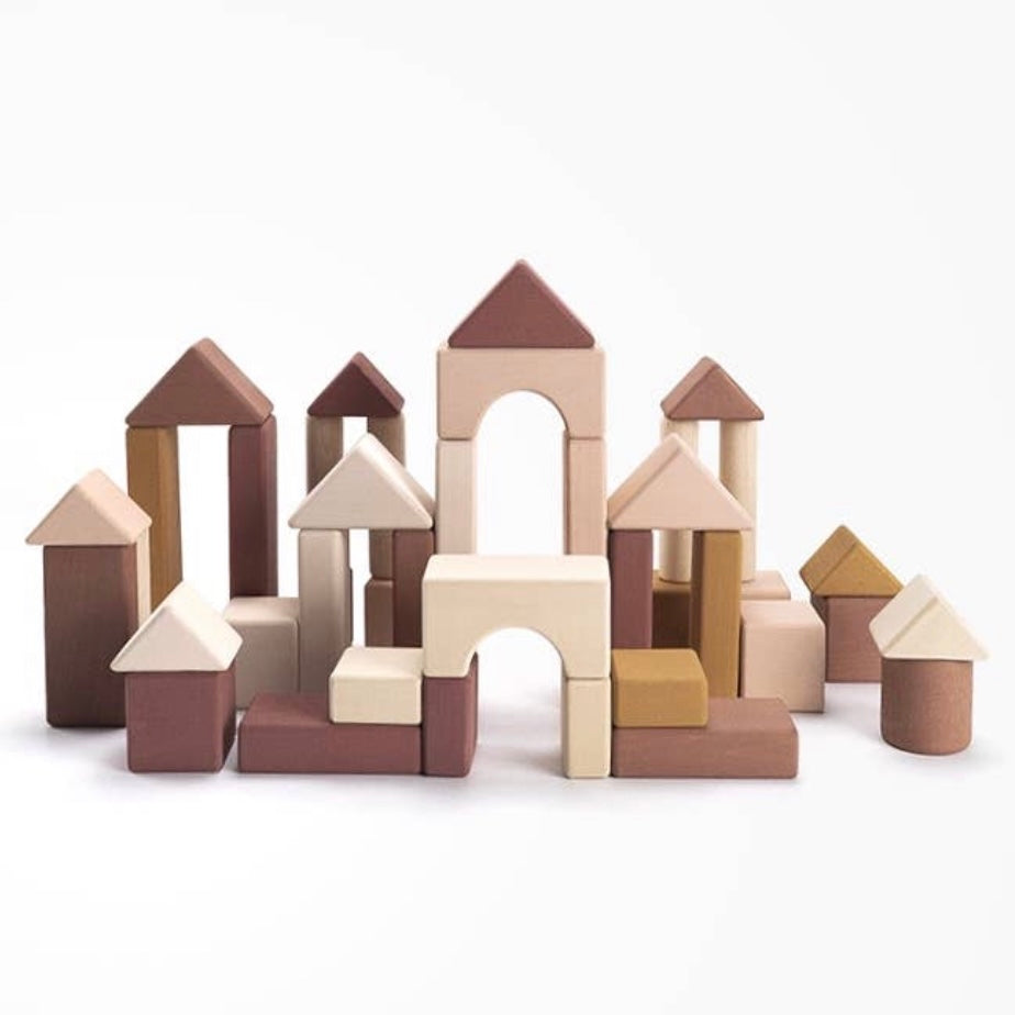 Wooden Blocks Set Castle Wooden Stack Toy Eco Toys for Girls