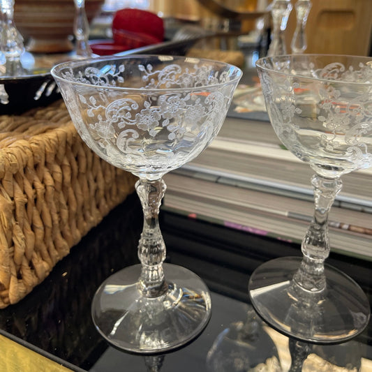 Grace Etched Stemware S/10