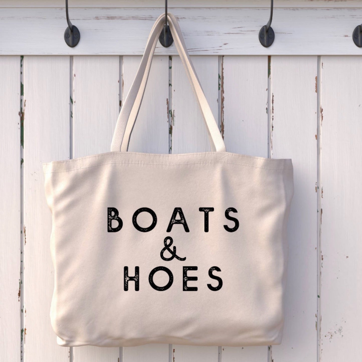 Boats & and Hoes XL Tote Bag