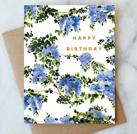 Wisteria Birthday Card