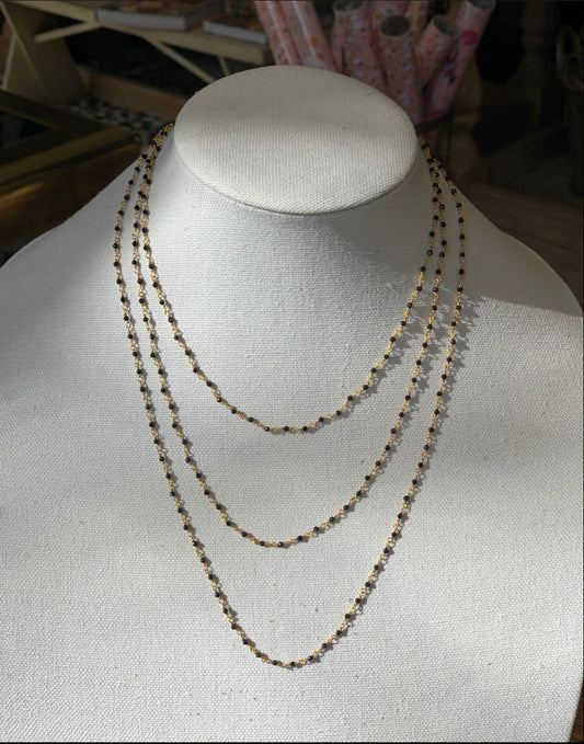 Spinel & Gold Filled Chain 6ft.